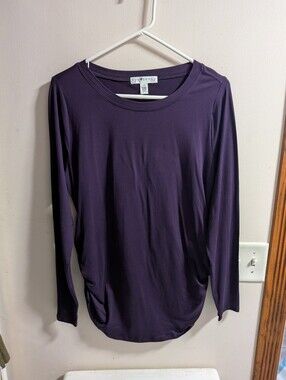 New Women's 1x Purple Long Sleeve Shirt